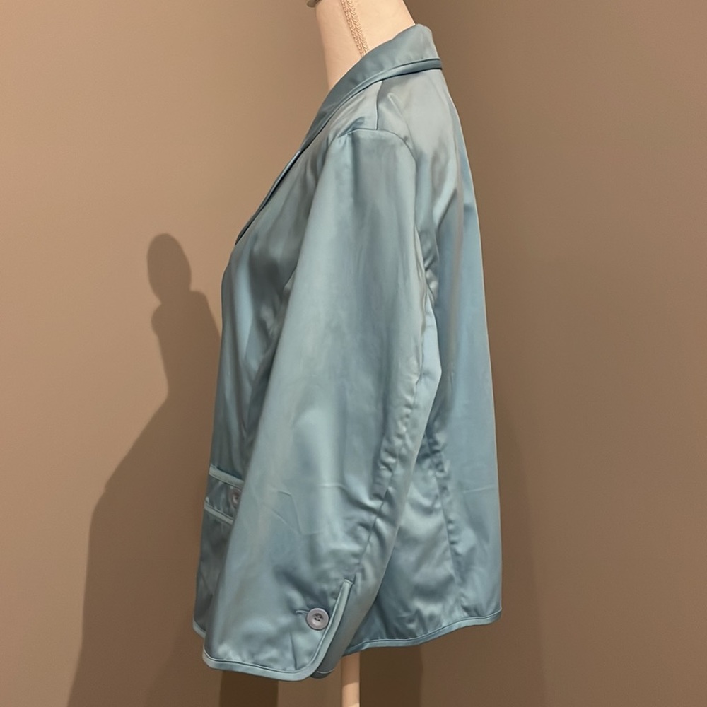 LIZ CLAIBORNE COTTON BLAZER/JACKET | LIGHT BLUE | Size 16 - Picture 3 of 7